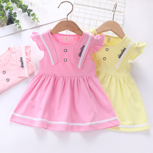 4岁女童洋气韩版 连衣裙1 裙子9个月娃娃裙 新款 儿童小宝宝2021夏装