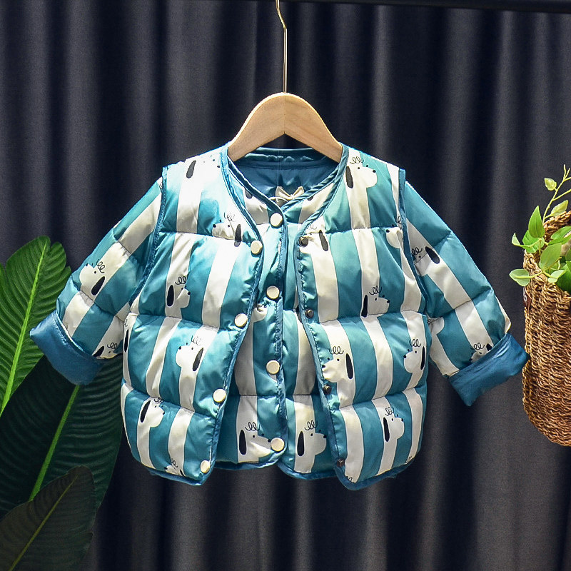 2021新款儿童羽绒服内胆男女童3轻薄2上衣宝宝韩版1-4岁外套5马甲