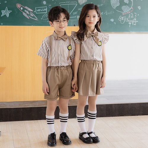 夏季校服男女儿童装短袖套装韩版六一表演服小学生班服幼儿园园服