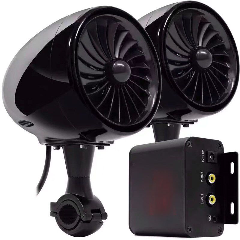 摩托车音响12v防水双喇叭蓝牙音箱带功放机低音炮车载骑行装备