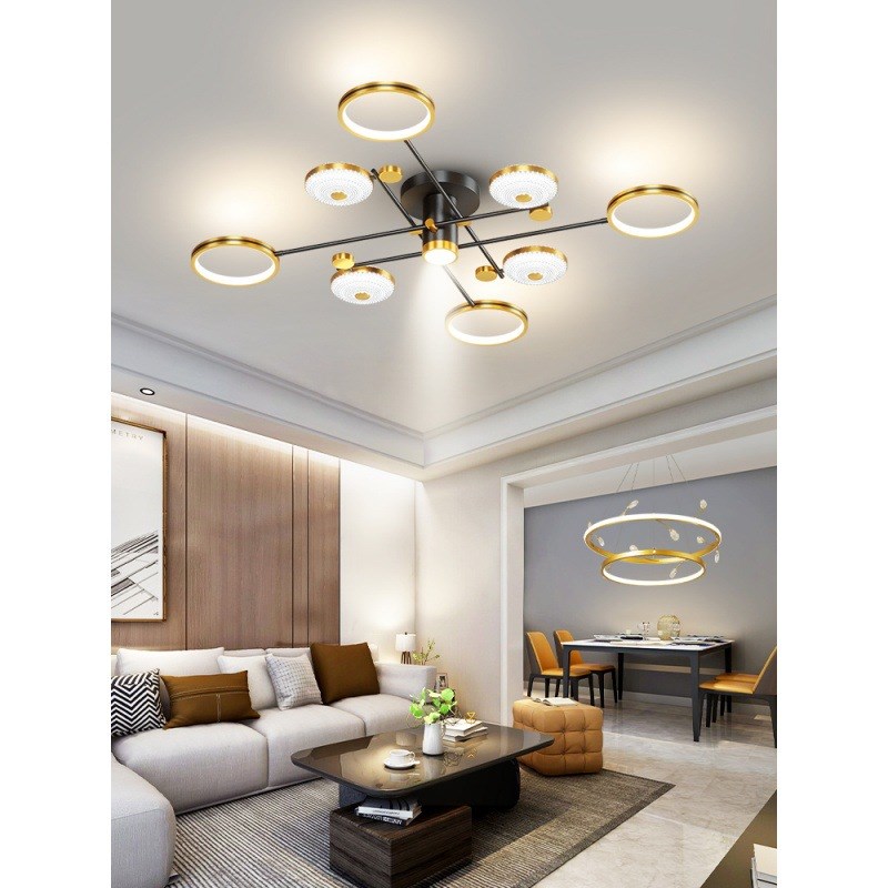 牌吊灯客厅灯简约大气轻奢2x022年新款吸顶灯具组合全屋套餐