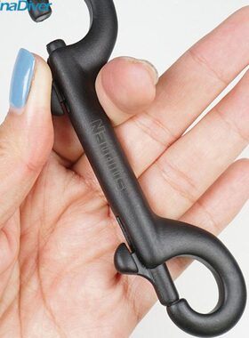 黑色lu钩i N扣配件固定s钩潜水扣弹簧侧肺快卸au挂双头t不锈钢水