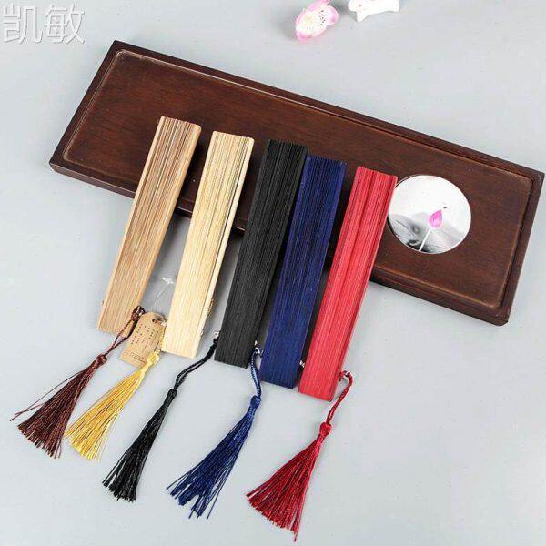 古风迷你6寸5寸黑色随身折叠古典舞红全竹折扇镂空扇扇子中国风蹈