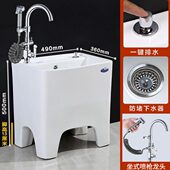 高脚加高海绵拖屋带阳台墩布池拖把池拖布池外龙头家用布盆卫生间