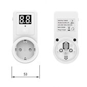 开关定时开关欧插座计倒欧欧式 智能插座标控制器时电源规