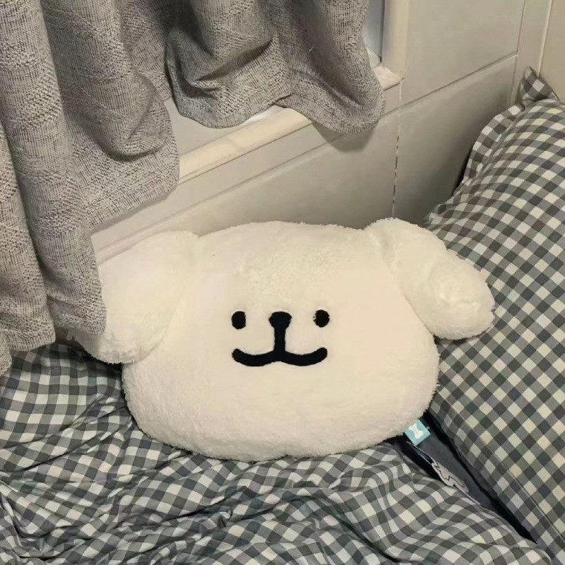 可爱线条小狗毛绒玩偶抱枕枕头床头陪睡娃J娃女生日礼物毕业送闺B