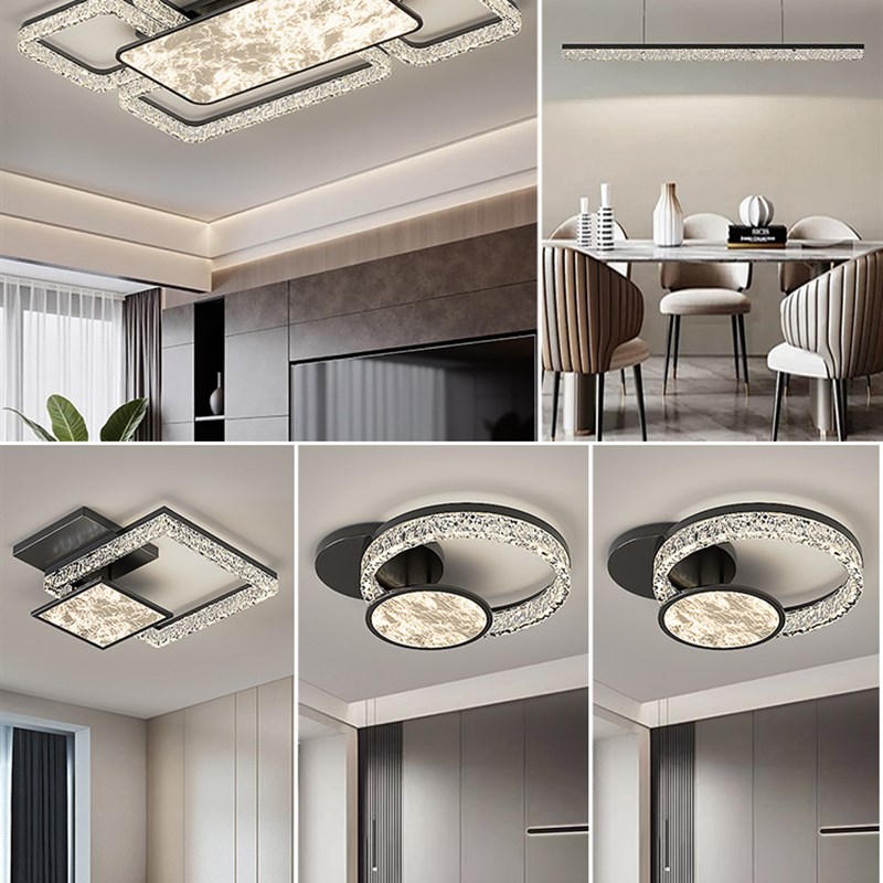 客厅灯意式极简感家p用大气客厅主灯长方形吸顶灯全屋灯具套餐