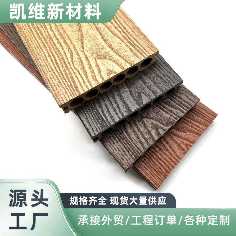 WO塑木地板户外庭院露台木塑地板可防水防腐3D压花塑木地板室外