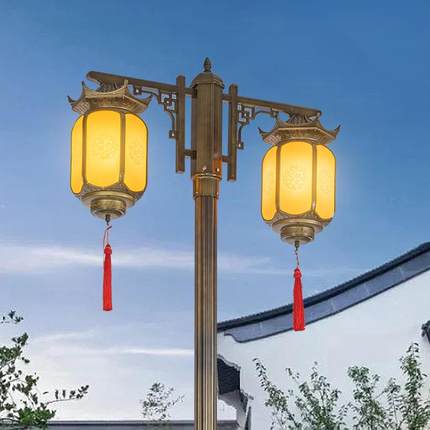 工厂直销户外防水LED中式灯笼庭院景观灯全铝新中式园区照明路灯