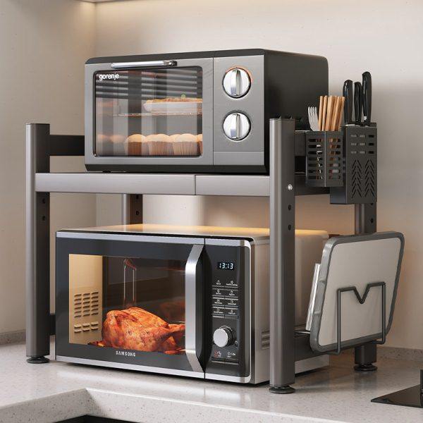 新款厨房微波炉架子置物架多功能家用烤箱台面可伸缩电饭煲收纳架,厨房/烹饪用具,微波炉置物架,淘宝优惠券,粉丝福利购,淘宝优惠卷