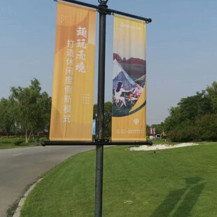 注队旗帜产地地吊室外合传不锈钢灯杆道旗道风灯杆旗配件罗马支架