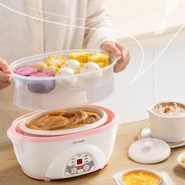 天际电炖炖锅全自动陶瓷煮粥煲汤锅一锅三胆BB煲隔水小电炖盅家用,厨房电器,电炖锅/煲汤锅/电炖盅,淘宝优惠券,粉丝福利购,淘宝优惠卷