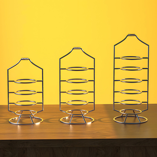 饭店手提上菜托盘多层端菜提菜大号盘子架子备菜置物架菜盘架神器