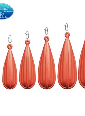 创峰夜光路亚抛投器5g7g10g12g15g20g橙色环保PVC练习饵助抛器