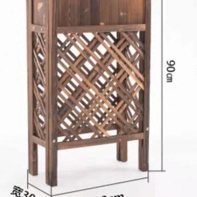 篱笆围墙防腐餐厅隔断碳化木栅栏挡阳台绿植屏风饭店花箱庭院户外