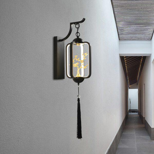 楼梯阳台现代卧室床创意背景墙头装饰走廊客厅壁灯个性新中式过道