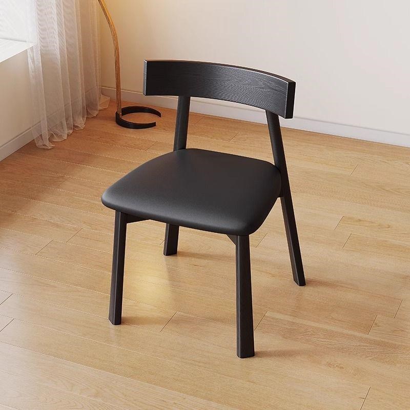 法式复古实木椅子k靠背椅餐椅家用黑色北欧轻奢餐厅酒店吧台船桨