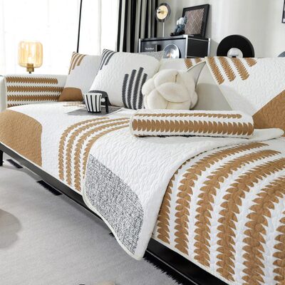 现代轻奢沙发垫全棉印花防滑沙发坐垫四季通用沙发套罩布艺沙发巾