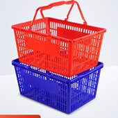 超市购物篮外手柄塑料篮子便利店加厚大号小号菜篮加大手提篮框子