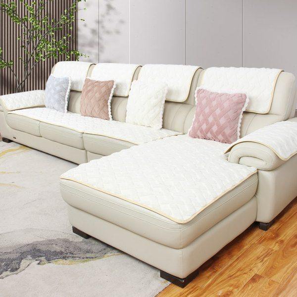 2024新款夏四季通用毛绒沙发垫子皮沙发垫韩系网红沙发套罩盖布巾,居家布艺,沙发垫,淘宝优惠券,粉丝福利购,淘宝优惠卷