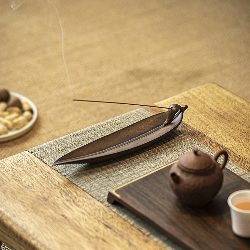 一叶扁舟陶瓷香炉线香香插家用室内薰香檀香创意线U香炉香薰炉禅,家居饰品,香托/香盘/香座/香插,淘宝优惠券,粉丝福利购,淘宝优惠卷