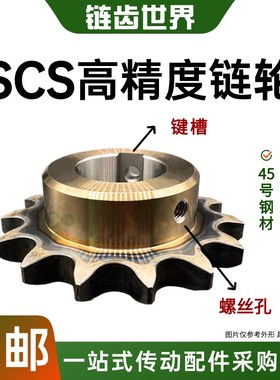 scs盛天45钢6分12A60B工业传动链齿轮定制做加工345分1V寸081016A