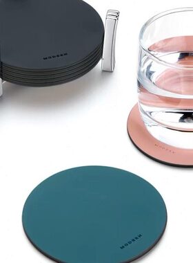 摩登MODERN原创莫兰迪色系杯垫功夫茶杯垫托玻璃水杯双色垫隔热垫