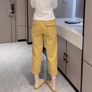 女大码 胖mm显瘦宽松哈伦裤 薄款 2025年夏季 裤 九分休闲裤 工装 子 新款
