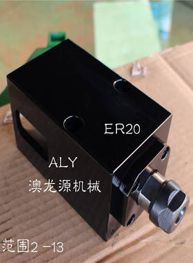 速发三轴侧铣头动e力头电机伺服侧铣动力头车铣复合动力头ER20ER2