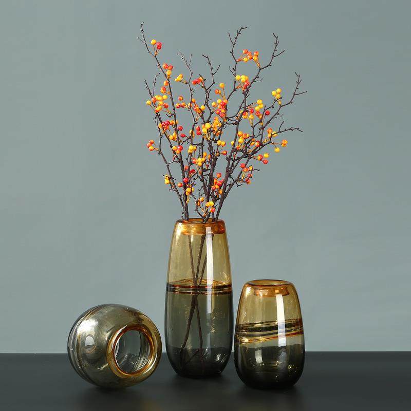 创意现代彩色玻璃花瓶客厅餐厅水培插花双色透明花器摆件样板房,清洗/食品/商业设备,风口/风叶/风机配件,淘宝优惠券,粉丝福利购,淘宝优惠卷