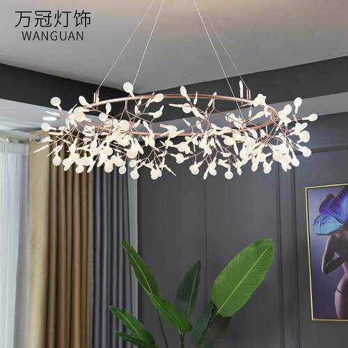 北欧简约吊灯萤火虫创意餐厅灯大气美式轻奢灯具个性卧室客厅灯