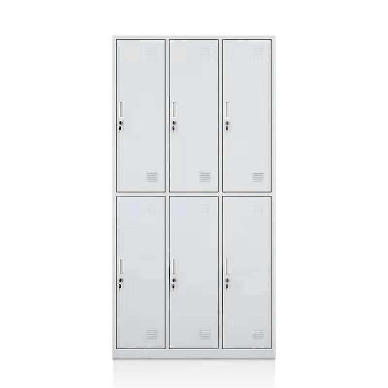 钢制铁皮更衣柜学校宿舍存衣柜2/4//6/8门健身房穿衣柜