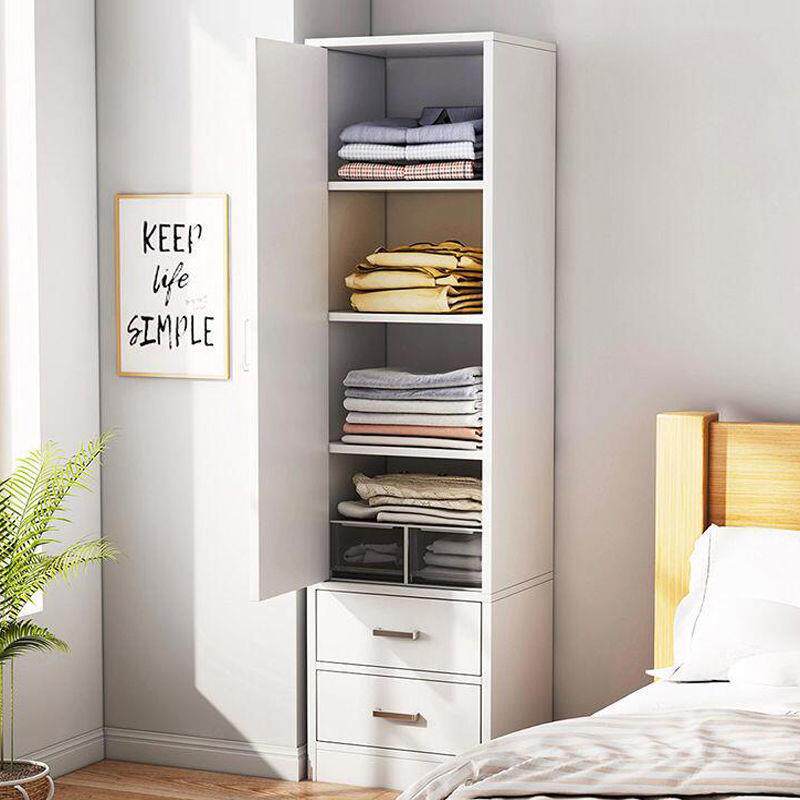 单门窄衣柜出租房用简易柜子储物柜简约现代小型单人衣橱家用卧室