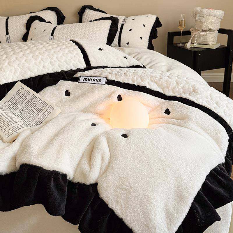 公主风高档兔毛绒床上四件套冬季2024新款加厚牛奶珊瑚绒被套床单,清洗/食品/商业设备,风口/风叶/风机配件,淘宝优惠券,粉丝福利购,淘宝优惠卷