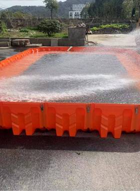 组合式防洪板DZ50红色L型塑料挡水板子堤市政水务新型防汛物资