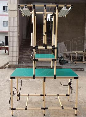 东莞工厂上门可定双边带灯流水线操作台组装精益管工作台流水线