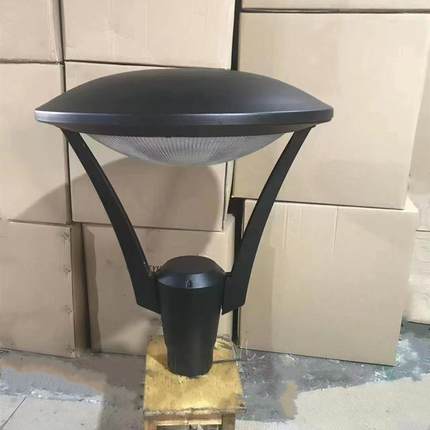 压铸铝庭院灯头LED50瓦欧规美规圆形开叉庭院灯具宽电压户外灯