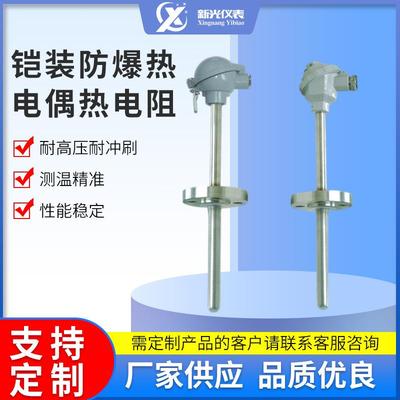 WZPK-246铠装防爆热带偶热电阻PT100一体化温度传感器探头铠装