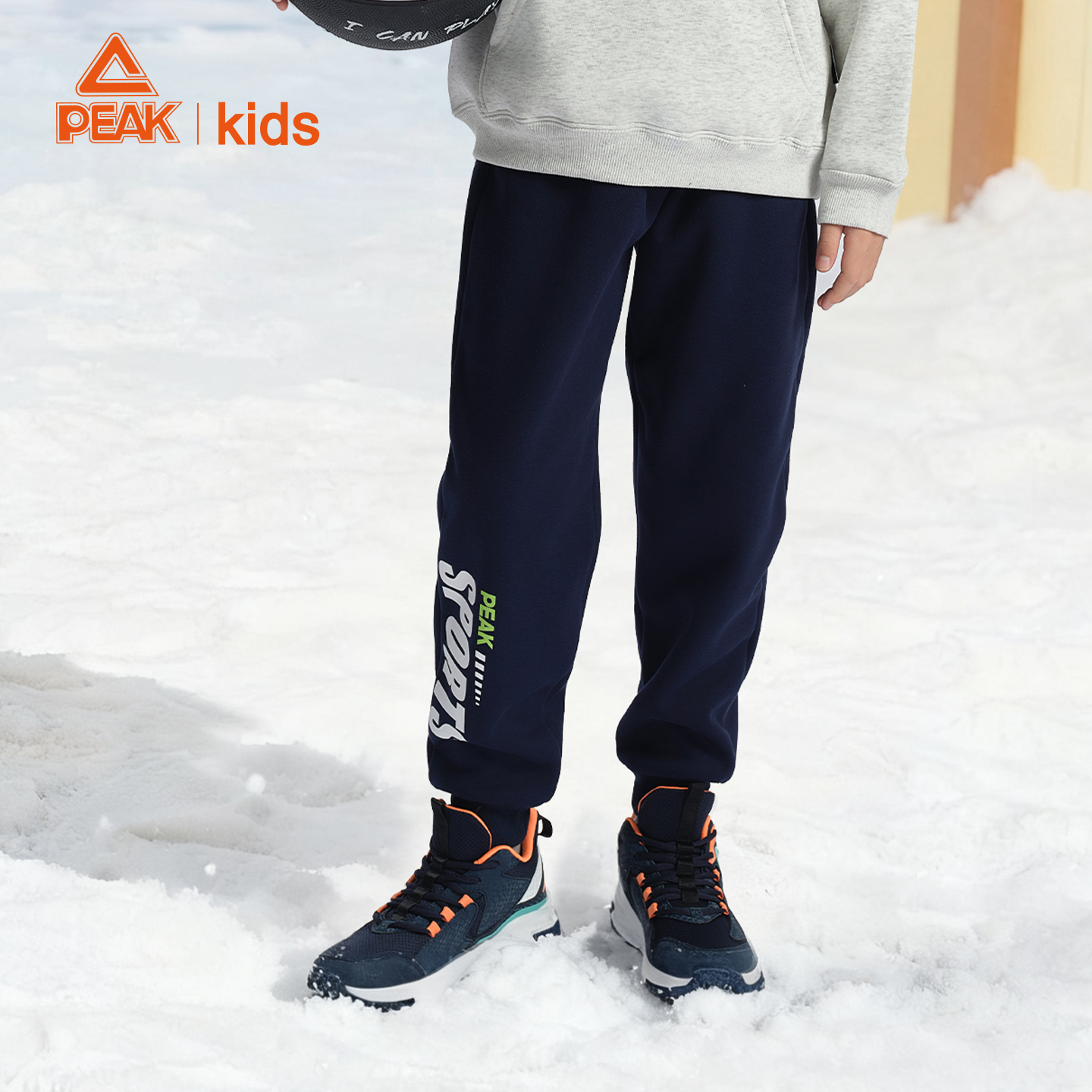 匹克儿童运动裤加厚加绒裤