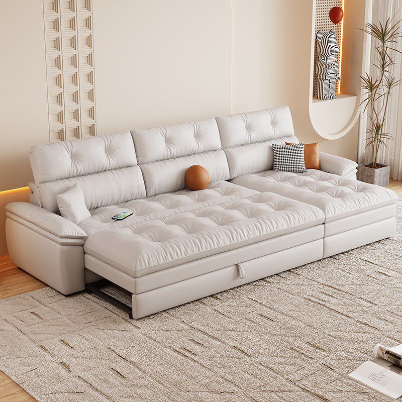 帆船沙发可变床客厅小户型奶油风折叠抽拉大象耳朵沙发床两用储物