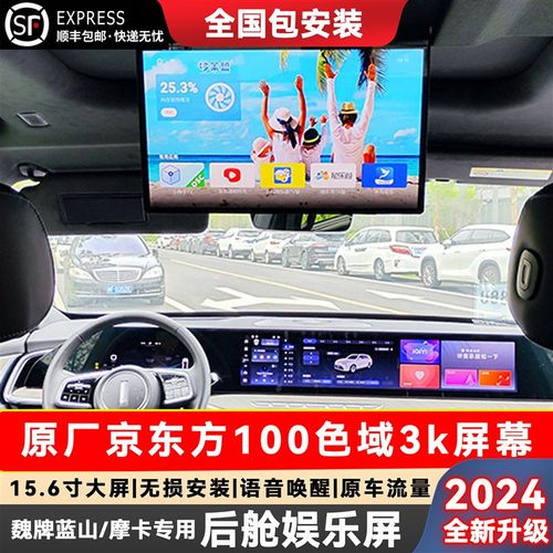 魏牌蓝山改装专用后排娱乐吸顶15.6寸电视手机互联车载高清显示器