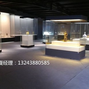 博物馆全景玻璃展示柜大型独立柜精品陈列柜冷轧钢板展示柜订做
