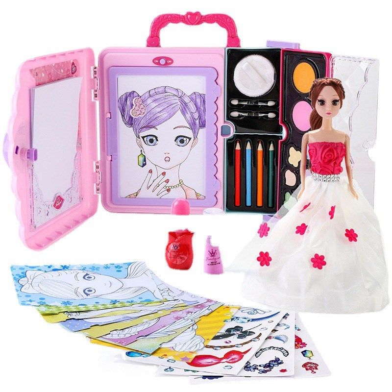 韩国珠珠的秘密日记魔法神秘化妆素描本女孩绘画美彩妆箱玩具套装,玩具/童车/益智/积木/模型,过家家玩具,淘宝优惠券,粉丝福利购,淘宝优惠卷