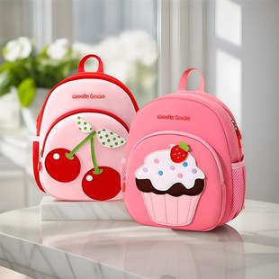 幼儿园儿童大中小班23岁卡通可爱防走失绳小书包女孩超轻2024新款