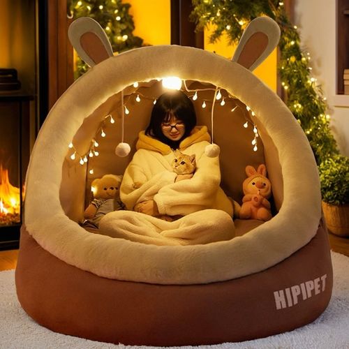 超大抱枕女生睡觉儿童小窝人类猫窝生日礼物毛绒玩具女孩狗窝公仔