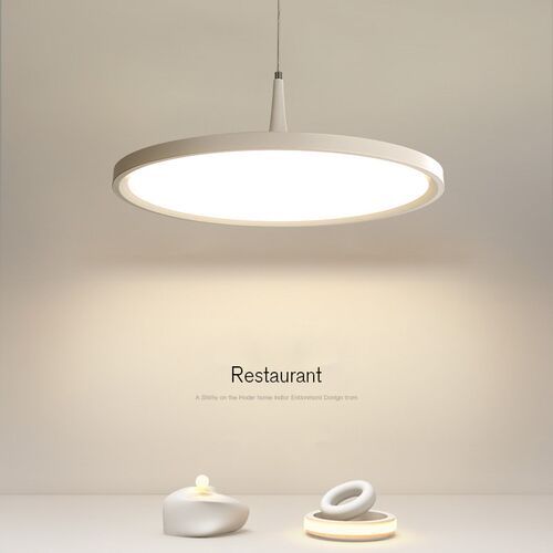 餐厅办公室美发店舞蹈教室现代简约商用工业风极简灯led圆形吊灯