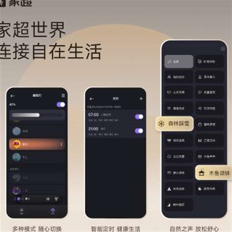 家超睡眠灯卧室智能台灯伴睡亮度调节自然唤醒灯床头语音控制夜灯