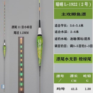 led夜光漂电子票细轻鲫鱼漂高灵敏鱼漂尾口水无影小碎目高亮浮标