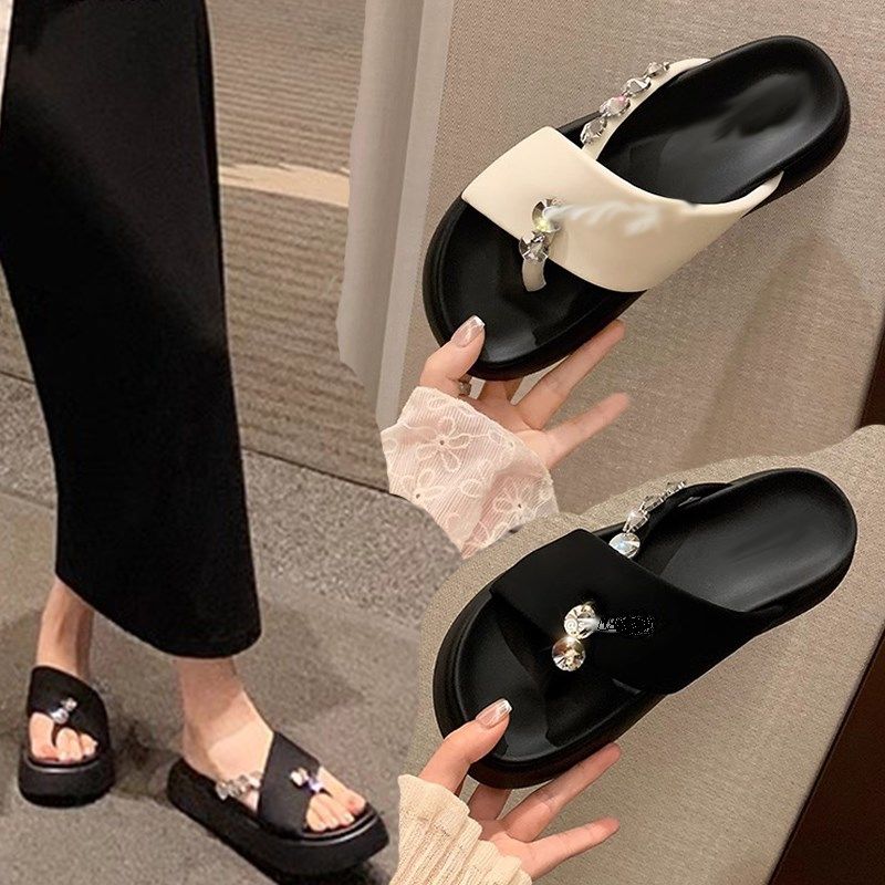 小码厚底人字拖鞋女313233水钻夹脚拖鞋沙滩凉鞋女款夏季外穿度假,女鞋,一字拖,淘宝优惠券,粉丝福利购,淘宝优惠卷