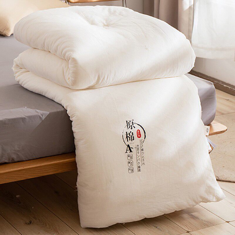 A类原棉大豆纤维被春秋冬季款被子被芯四季加厚6斤810斤a单人棉被